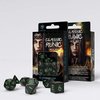 Q-Workshop Classic Runic Black & Green Dice Set (7)
