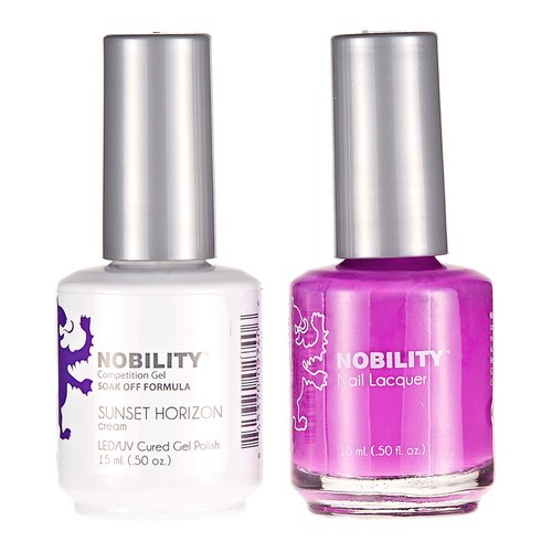LeChat Nobility – Gel Polish & Nail Lacquer Set (Neon Collection) 0.5oz (Sunset Horizon NBCS120)