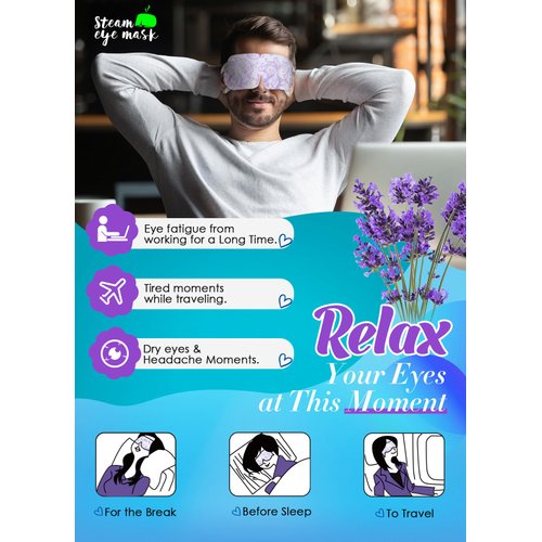 20-Pack Steam Eye Masks for Dry Eyes, Warm Eye Mask, Relief Eye Fatigue & Dark Circle, Heat Sleep Eye Mask for Puffy Eyes, Disposable Eye Mask, Moist Hot Compress Eye Patch for Sleeping, 4 Flavors