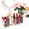 Hedume 2 Pack Lip Gloss Holder Organizer, 24 Spaces Acrylic Lip Gloss Organizer & Beauty Makeup Holder, Lipgloss Display Case for Tall Lip Gloss/Lipstick Products