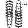 Ansxiy Shower Curtain Hooks Rings, Rustproof Metal Shower Curtain Rings for Bathroom Shower Rods Curtains - Set of 12, Matte Black