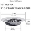 Buumook 3 Pack - Kitchen Sink Drain Strainer and Stopper Set for Most Sinks, Silver