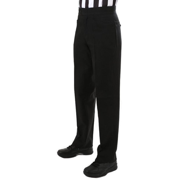 Smitty Women's Basketball Flat Front Officials Pants - Western Cut Pockets (6) Black