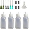 HaBeuniversal Blunt Needle Tip Applicator Bottle Set - 30ml Squeezable Bottles, Storage Caps, 14ga 16ga 18ga Needle Tips and Mini Funnel
