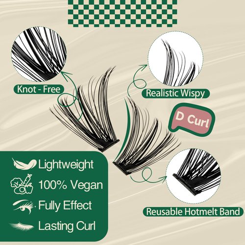 DIY Lash Extension Kit 280pcs Individual Lashes D Curl Eyelash Extension Kit KEYYOU 40D 9-18Mix Lash Clusters with Lash Bond and Seal and Lash Applicator for DIY at Home(KIT-40D-0.07D-9-18Mix)