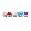 Generic Tiny mini silver metal hair claw clip with rhinestones your color choice (set (Primary color: Pink)