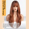 BLONDE UNICORN Orange Wigs for Women Long Auburn Red Wig with Bangs Layered Wigs for Women Red Wigs Auburn Hair Wigs for Women Cosplay Wigs