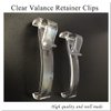 Valance Clips for Blinds, 2.5 Inch Valance Clips, Clear Plastic Valance Clips, Hidden Valance Clips for Horizontal Blind Valance (6 PCS)