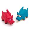 MPP Flying Grunting Pig Dog Toy Durable Latex Choose Blue Pink or Set of Both Colors (Set of Both Toys)