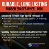 TCP Global Rubber Eraser Wheel with Drill Adapter - Adhesive Remover Tool, Removes Vinyl Decals, Pinstripes, Stripes, Stickers, Tape, Emblems, Graphics Removal on Autos Cars Trucks RV's Signs