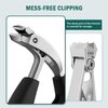 FVION Innovative Angled Head Toenail Clippers, Professional Ingrown Toe Nail Clippers for Thick Nails Seniors, Slanted Nail Clippers with Catcher, Pedicure Toenail Cutters Toenail Scissors