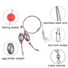 Fishing Egg Sinker Weight Rigs 4pcs Ready Rigs with Sinker Fishing Swivel and Snap Connector Stainless Steel Fishing Leader Wire for Trout Flounder and Bottom Fish