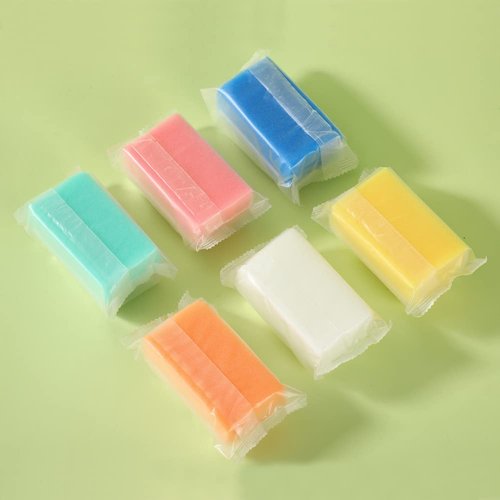 MUNKCARE Cradle Cap Brushes Baby Bath Sponges- Scrubs Hands Cleaning Denture Sponge Scrub Bristle Brush, Baby Hair Clean Sponge Brushes,Mixed Colors,10 Count
