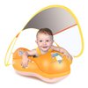 LAYCOL Baby Swimming Float Inflatable Baby Pool Float Ring Newest with Sun Protection Canopy,add Tail no flip Over for Age of 3-36 Months (Orange, L)