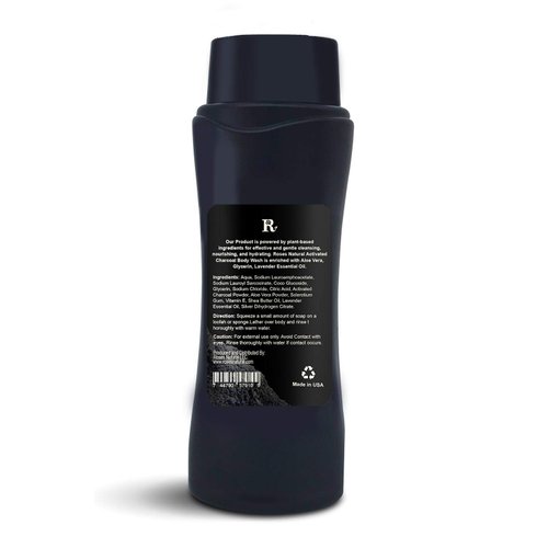Natural Activated Charcoal Body Wash (Lavender)