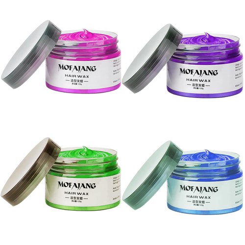 Temporary Hair Color Chalk For Kids, Hair Wax Color For 4 5 6 7 8 9 Year Old Girl Gifts, Birthday,Party, Cosplay DIY, Children's Day, Halloween, Christmas (4, Pink Purple Blue Green)