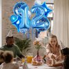Balloons, 11 pcs Foil Balloons 15 Year Old for 15th Birthday Party Supplies Decoration， Confetti Balloon Kids Party Balloons Birthday Party Supplies 15 Years Old Birthday Balloon for Kids (15th, Blue)