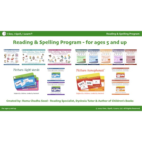 I See, I Spell, I Learn - Picture Homophones Flashcards Set 2 (for Grades 1 to 4, Children with Dyslexia)