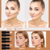 Cream Contour Stick Makeup Highlighter Stick Concealer Stick with Double Ended Design Cream Bronzer Stick Long Lasting Professional Makeup Contour, Shaping 3D Face Effect (#01)