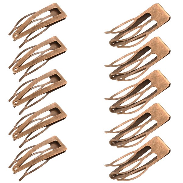 Chinco 24 Pieces Double Grip Hair Clips Metal Snap Hair Clips Women Hair Barrettes for Hair Making, Salon Supplies (Red Ancient Bronze, 2 Inch)