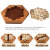 Wooden Digital Platter Puzzle,Classical Puzzle Toys Brain Teaser Wooden Hexagon Digital Puzzle Toys,Digital Game Number 19 Sum Equal to 38 Math Board Game Toy for Kids and Adults