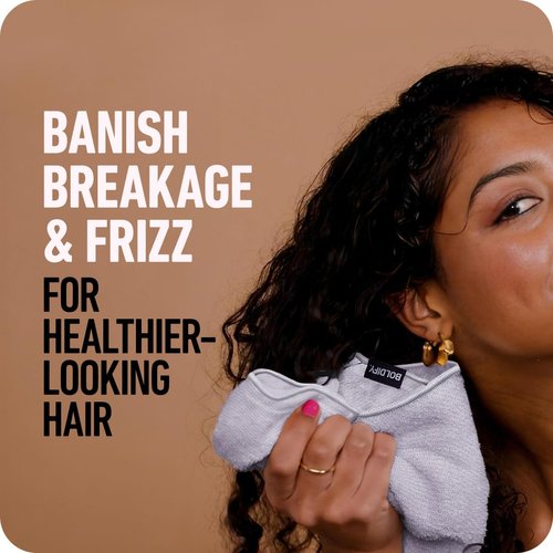 Boldify Quick Dry Microfiber Hair Towel Wrap for Women - for Thin and Curly Hair - Anti Frizz Plopping Towel, Microfiber Towel for Hair, Quick Dry Towel, Fast Drying Towel, Hair Turban Towel - GREY