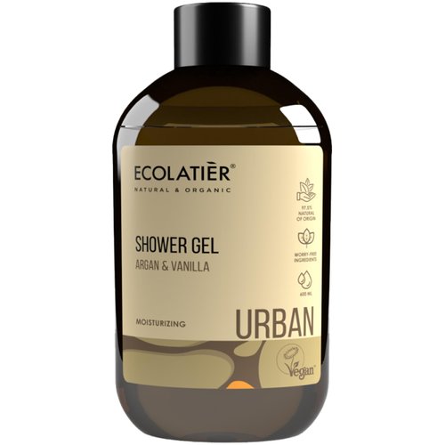 ECOLATIÈR Ecolatier Vanilla Body Wash, 97.5% Natural Ingredients, Nourishing & Moisturizing, Gentle Cleansing Natural Body Wash, Vegan Certified, 20.3 Fl Oz