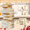 Couples Gift Ideas Naughty Block Tower Game, 48Pcs Tumbling Tower Stacking Blocks Game, Stacking Wooden Block Game, Valentines Day Gifts for Boyfriend Girlfriend Men Women Gifts for Wife Husband