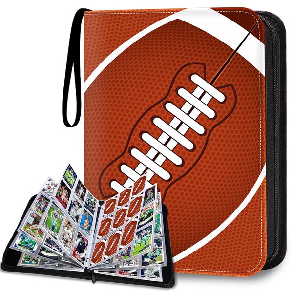HESPLUS 900 Pockets Football Card Binder, Trading Card Holder with Sleeves Card Collectors Album, Fit for Football Cards Baseball Cards Basketball Soccer Hockey Sport Trading Cards MTG and Other TCG