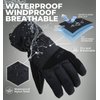 Tough Outdoors Ski Gloves - Waterproof Snow Gloves for Women and Men - Winter Snowboard Gloves - Skiing & Snowboarding Gloves for Cold Weather - with Wrist Leashes, Nylon Shell, Thermal Insulation