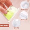 Augshy 25 Pack 4oz Plastic Containers, Clear Refillable Travel Storage Sealed Jars Wide Mouth Container Snack Bottles with Lids for Lip Scrub Body Butters Cream Slime Craft Storage