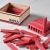 KAPLA 40 Squares Red - Wooden Construction Set - 40 Red Colored Building Planks - for Ages 3+