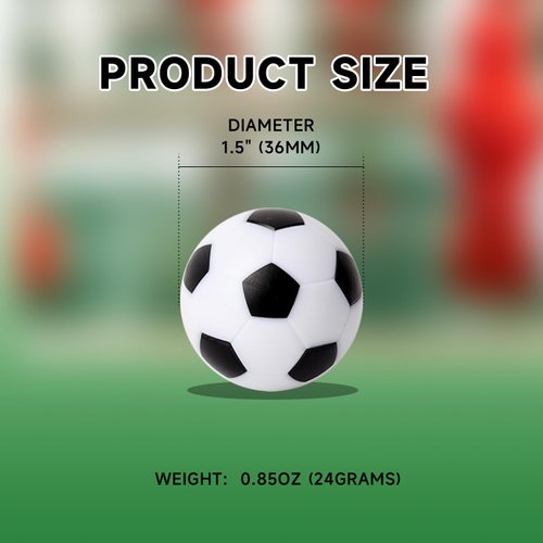 GSE Foosball Table Replacement Balls, 36mm Tabletop Soccer Football Balls for Foosball Table Accessories (White-12 Pack)