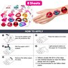 8 Sheets (84PCS) Lip Valentines Day Temporary Tattoos Stickers Theme Hot Pink Birthday Party Decorations Supplies Favors For Kids Girls Women Gifts Prizes Rewards