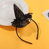 Halloween Headband Cute Spider Witch Hat Hair Hoop for Women Girls Cosplay Makeup Costume Decoration Party Supplies Hair Accessories (Glitter Gold)