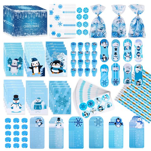 boveeny 24 Pack Christmas Party Favors, Winter Classroom Christmas Gifts, Christmas Goodie Bag Stuffers, Bulk Christmas Stationery Gifts