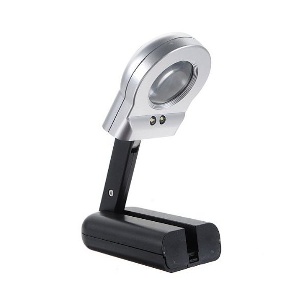 Water & Wood Jeweler Loupe 30mm 16X Lens Magnifier Pocket Folding LED Light Magnifying Glass