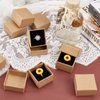 PH PandaHall 48 Pack Ring Box, 1.5x1.5x1.1 Inch Jewelry Gift Boxes Square Cardboard Jewelry Box with Foam Small Earring Packing Box for Selling Weddings Mother Birthdays Christmas Valentine Business