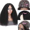 UNICE V Part Kinky Curly Wigs Human Hair Glueless No Leave Out Upgrade U part Wigs Afro Kinky Curly V Shape Human Hair Wig with Clips No Sew in 150% Density Natural Black Color 14 inch