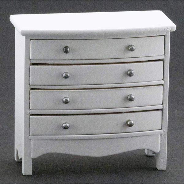 Classics by Handley Dollhouse Miniature Chest of Drawers (White)