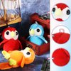 Zomiboo 9 Pieces Stuffed Parrot on Shoulder Parrot Plush Animal Pirate Costume Accessory 3.5 Inch Blue Orange Scarlet Bird Toys Soft Stuffed Bird for Pirate Party Decoration Supplies