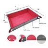 Onwon 2 Pieces Dice Holder Dice Rolling Tray Double Sided PU Leather and Velvet Folding Tray Dice Pad for Dice Gaming and Other Table Games (Blue & Red)