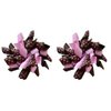 Korker Hair Bow Set for Girls (2) 2.5 Inch Hair Bows by Funny Girl Designs (Pink and Brown)