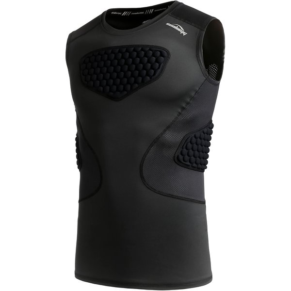 COOLOMG Youth Baseball Padded Shirt Kids Chest Protector Rib Heart Guard Sternum Protection for Football Softball Lacrosse Goalies XS