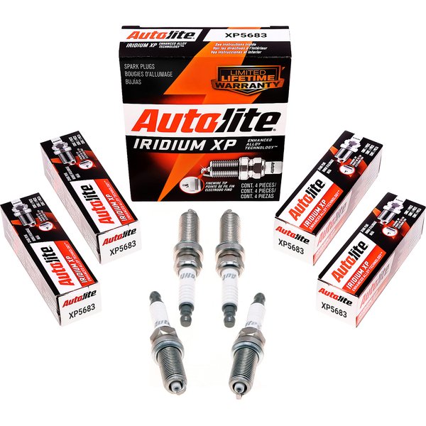 Autolite Iridium XP Automotive Replacement Spark Plugs, XP5683 (4 Pack)