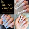 UNA GELLA Soft Gel Nail Tips Long Pre-file | 240 Square Gel Tips XXL | Full Cover No C Curve Extra Long Full Cover Tapered Square Nails Extension Home DIY Salon with Box