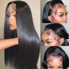 Valkous 30 Inch HD Straight Lace Front Wigs Human Hair Pre Plucked Straight Lace Front Wigs 13x4 Straight Human Hair Glueless Lace Frontal Wigs 180% Density Human Hair Straight Wigs