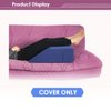 Wedge Pillow Cover case Leg Elevation Pillowcase Knee Post-Surgery Bed Wedge Replacement case with Pocket (Cover Only) - 24x21x8 Pillow Protector