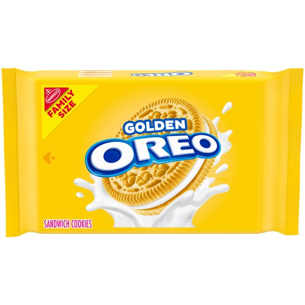 Oreo Golden Sandwich Cookies, Family Size, 18.12 oz
