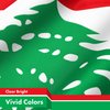 G128 Combo Pack: American USA Flag 3x5 Ft & Lebanon Lebanese Flag 3x5 Ft, Both Printed 150D Polyester, Indoor/Outdoor, Brass Grommets